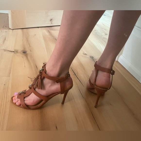 Brown Leather Heels - 3.5 inch heel - Picture 6 of 7